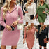 Knitted Wool Skirt Warm Pencil Dress - ROUTINE FASHION